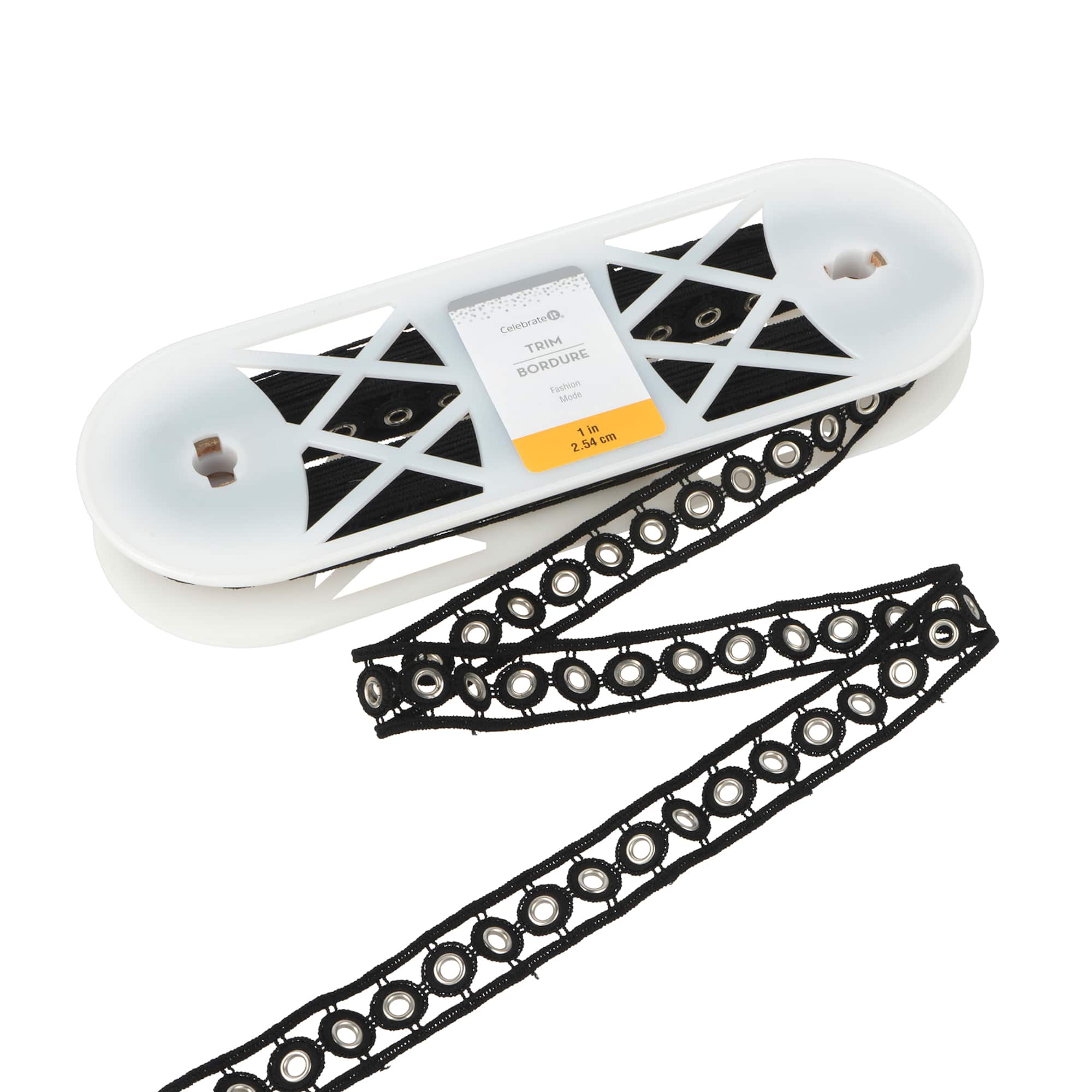1" Black Eyelet Trim by Celebrate It® Fashion Mode